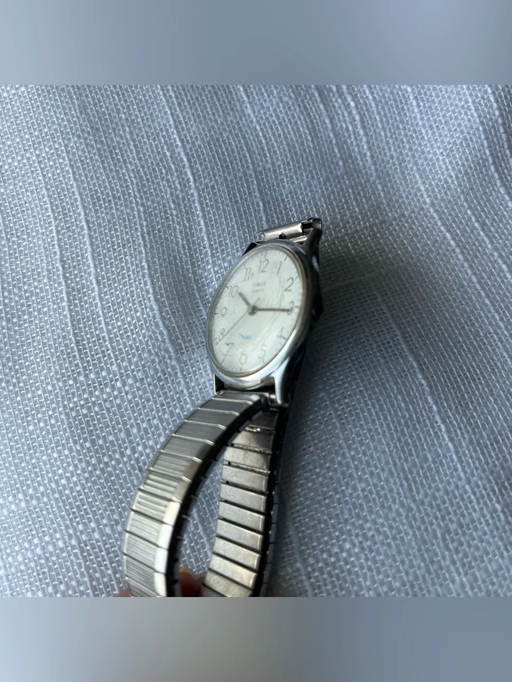 Vtg Timex Water Resistant Quartz Watch Stainless steel Speidel Band-M Cell - A5